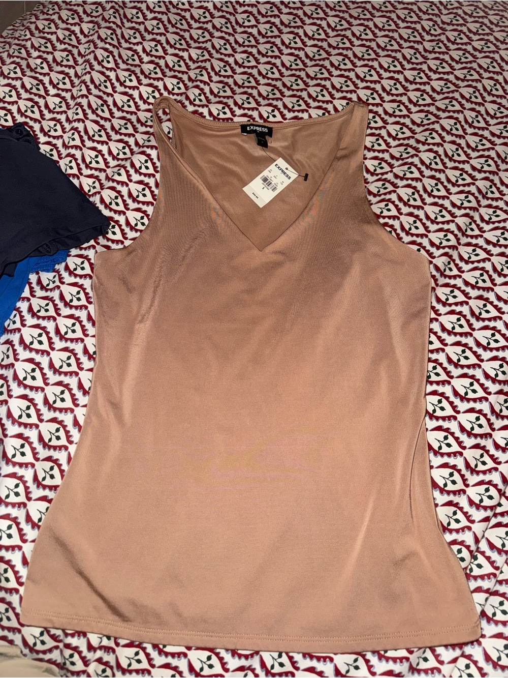 Express Women's V-Neck Tank Top in Mauve